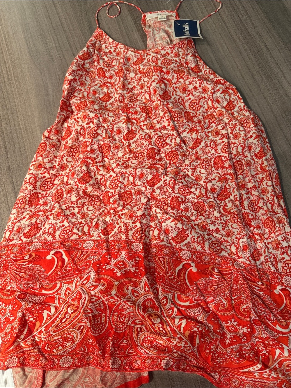 Red Paisley Halter top
